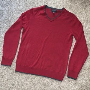 Merino Wool Blend V-Neck Sweater